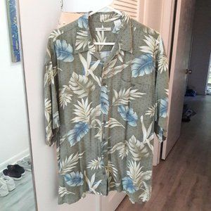 Campia Moda Button Up Shirt Mens Size 2XL XXL Short Sleeve Hawaiian Floral Print